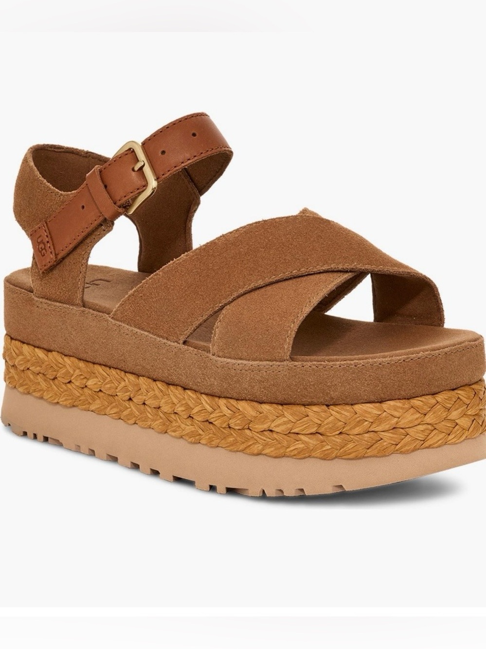 NWOT UGG® Aubrey Ankle Strap Platform Sandal, size 8.5 - Picture 2 of 6